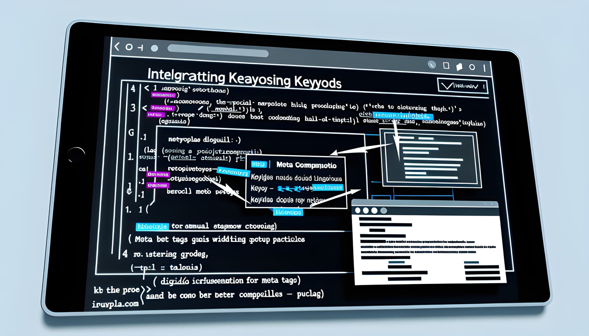 Optimalisatie van meta tags met keywords