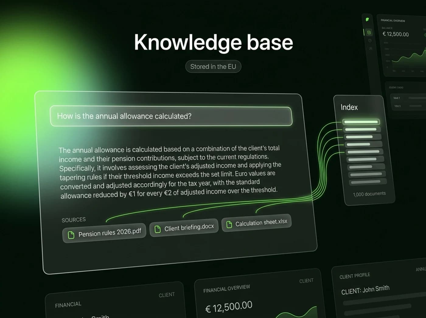 One searchable source with traceable answers