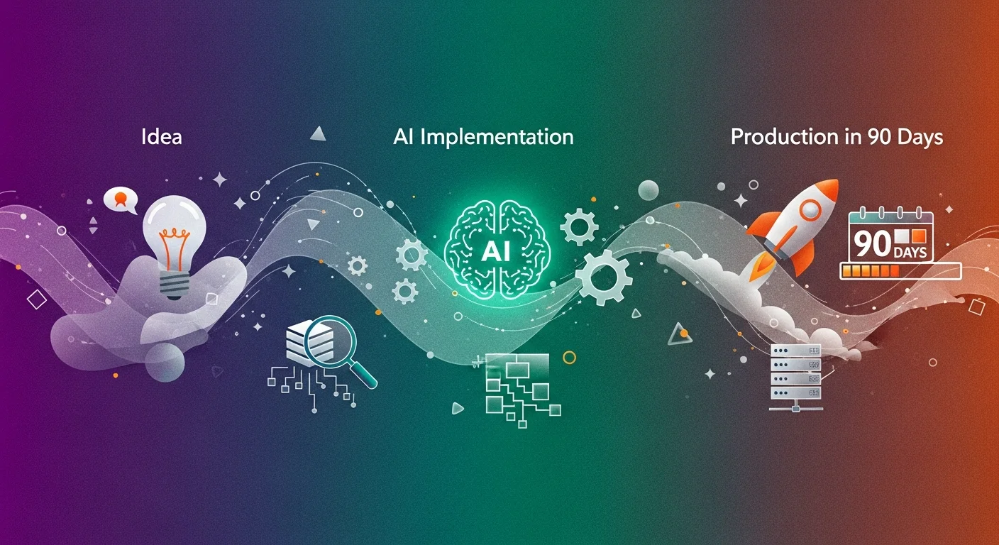 AI implementatie stappenplan: van idee tot productie in 90 dagen